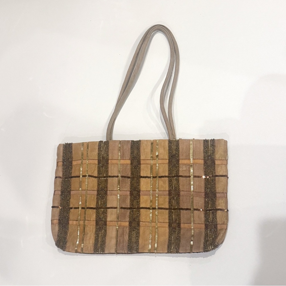 Luxury Brown Beaded Purse